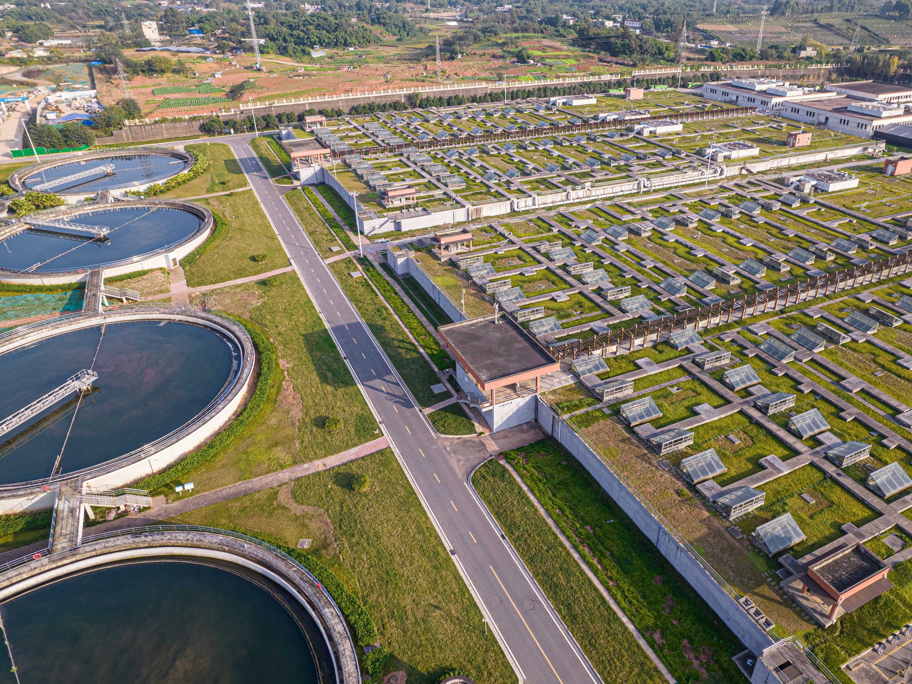 Tertiary wastewater plant